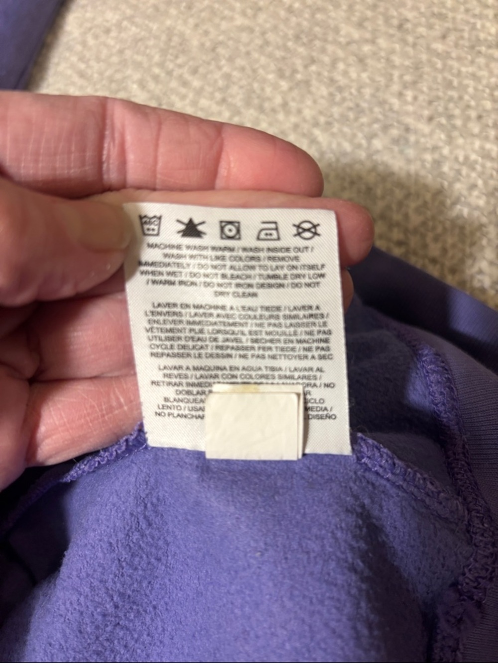 Nike Violet Purple Funnel Neck Pullover Hoodie Sweatshirt Black Swoosh - Picture 10 of 11